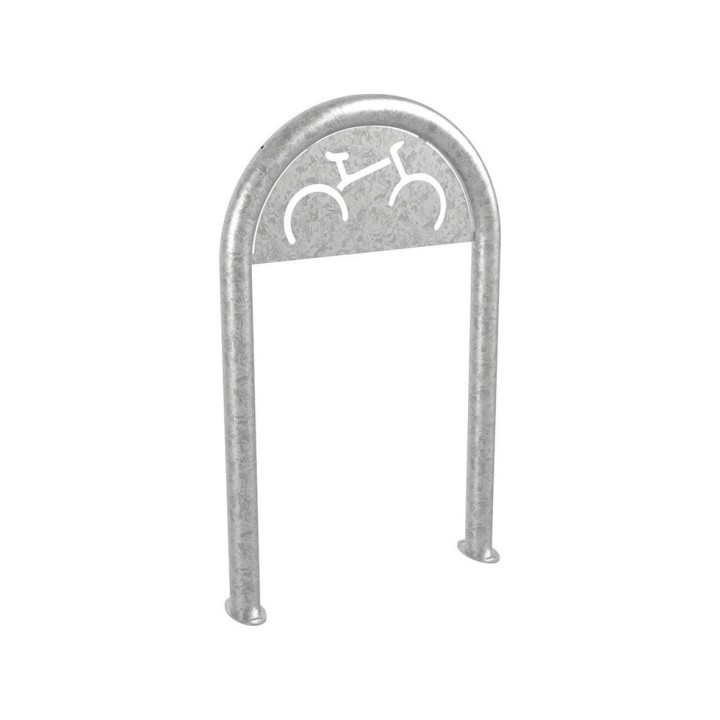 Appui vélos trombone Procity - Ø 60 mm - Avec signalétique - Galva - Sur platines