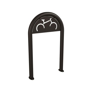 Appui vélos trombone Procity - Ø 60 mm - Avec signalétique - Peint/galva - Sur platines - Noir foncé