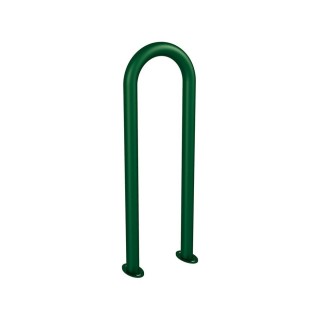 Appui vélos trombone Procity - Ø 50 mm - Peint/galva - Sur platines - Vert mousse