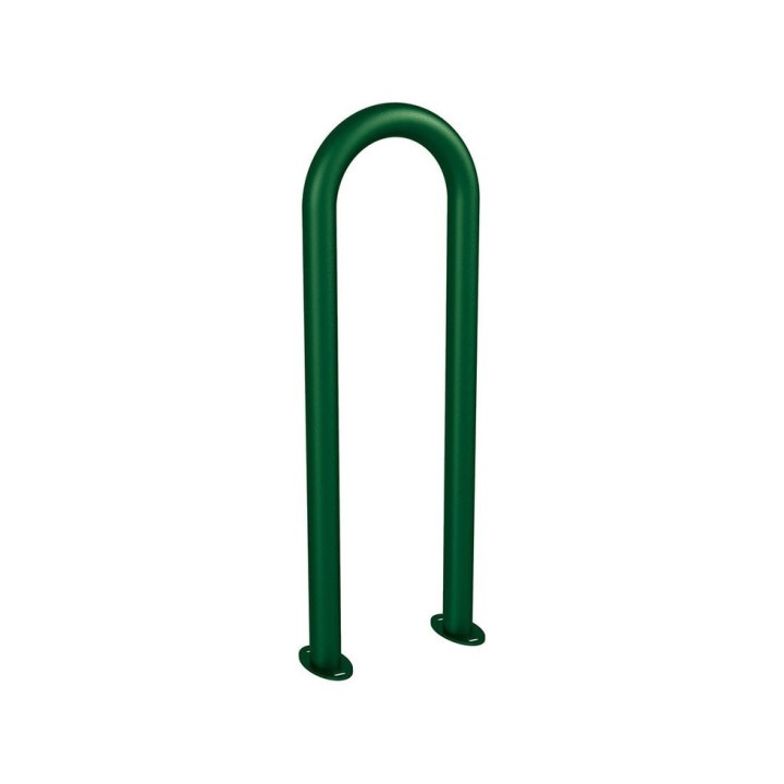 Appui vélos trombone Procity - Ø 50 mm - Peint/galva - Sur platines - Vert mousse