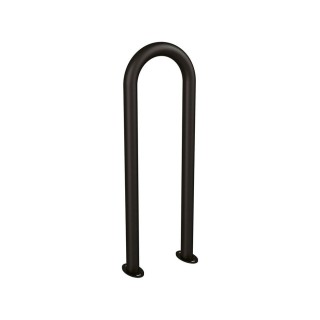 Appui vélos trombone Procity - Ø 50 mm - Peint/galva - Sur platines - Noir foncé