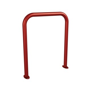 Arceau vélos simple Procity - Ø 50 mm - Peint/galva - Sur platines - Rouge pourpre