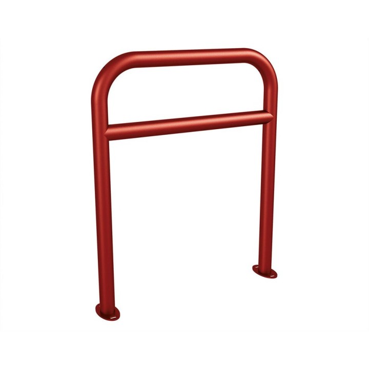Arceau vélos renforcé Procity - Ø 50 mm - Peint/galva - Sur platines - Rouge pourpre