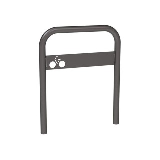Arceau vélos avec signalétique Procity - Ø 50 mm - Peint/galva - Scellement direct - Gris Procity