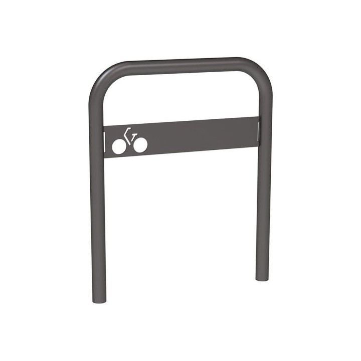 Arceau vélos avec signalétique Procity - Ø 50 mm - Peint/galva - Scellement direct - Gris Procity