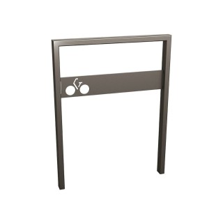 Appui vélos Milan Procity - 50 x 30 mm - Avec tôle signalétique - Peint/galva - Scellement direct - Gris Procity