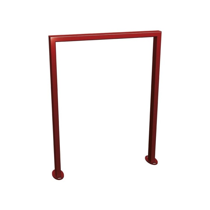 Appui vélos Milan Procity - 50 x 30 mm - Version classique - Peint/galva - Sur platines - Rouge pourpre