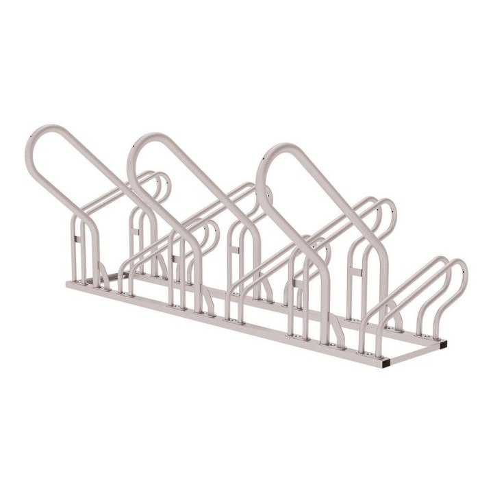 Appui vélos Optimum Procity - 50 x 30 mm - Peint/galva - Fixation au sol à fixer ou à poser - Gris soie