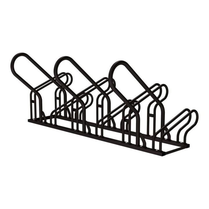 Appui vélos Optimum Procity - 50 x 30 mm - Peint/galva - Fixation au sol à fixer ou à poser - Noir foncé