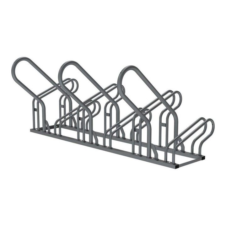 Appui vélos Optimum Procity - 50 x 30 mm - Peint/galva - Fixation au sol à fixer ou à poser - Gris Procity