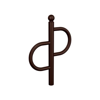 Appui vélos Province Tradition Boule Procity - Peint/galva - Scellement direct - Brun chocolat