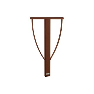 Appui vélos Lisbonne Procity - 80 x 40 mm - Peint/galva - Scellement direct - Aspect Corten