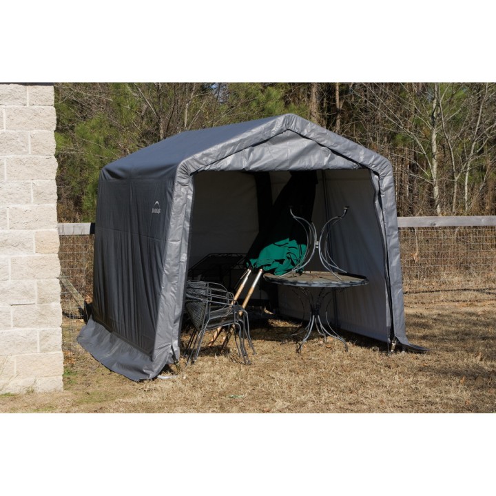 Abri de jardin souple gris en toile imperméable 9m² ShelterLogic