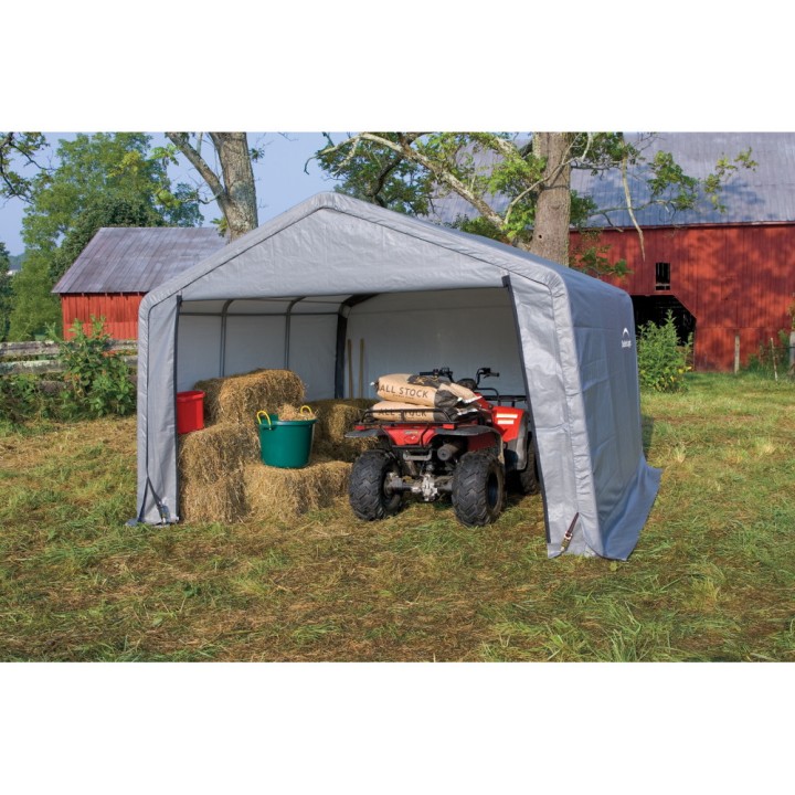 Abri de jardin souple gris en toile imperméable 13,7m² ShelterLogic