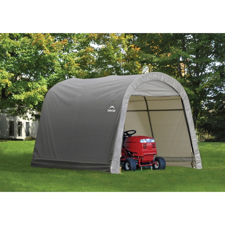 Abri de jardin souple gris en toile imperméable 9m² Round-Top ShelterLogic