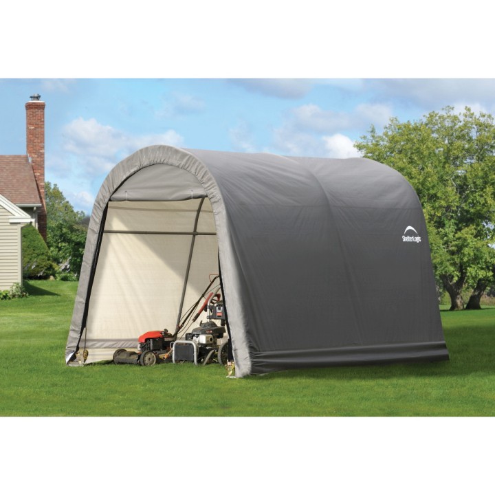 Abri de jardin souple gris en toile imperméable 9m² Round-Top ShelterLogic