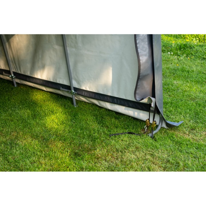 Garage souple gris en toile imperméable 18,13m² ShelterLogic