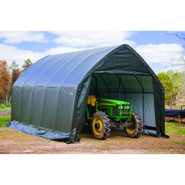 Garage souple vert en toile imperméable 23,8m² ShelterLogic