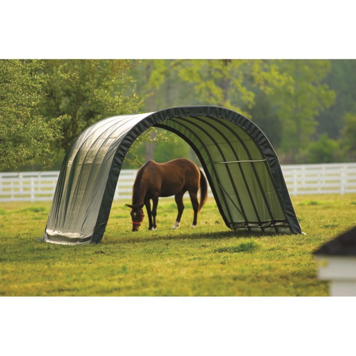 Tente de pâturage verte en toile imperméable 22,6m² Run-In-Shed ShelterLogic