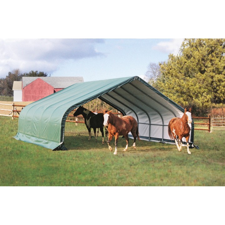 Tente de pâturage verte en toile imperméable 40,9m² Run-In-Shed ShelterLogic
