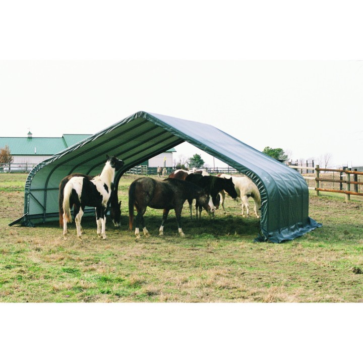 Tente de pâturage verte en toile imperméable 40,9m² Run-In-Shed ShelterLogic