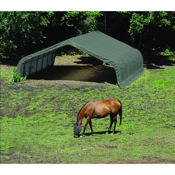 Tente de pâturage verte en toile imperméable 40,9m² Run-In-Shed ShelterLogic