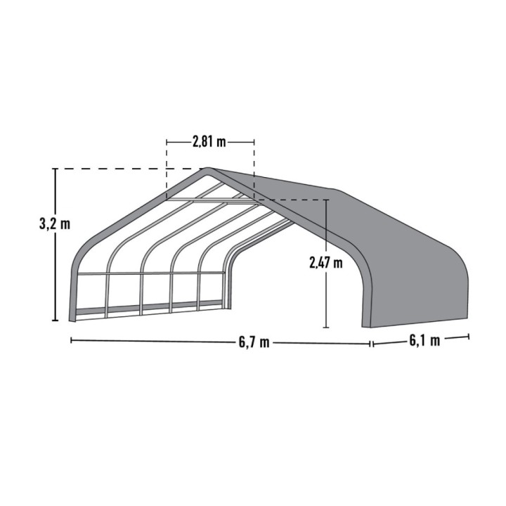 Tente de pâturage verte en toile imperméable 40,9m² Run-In-Shed ShelterLogic