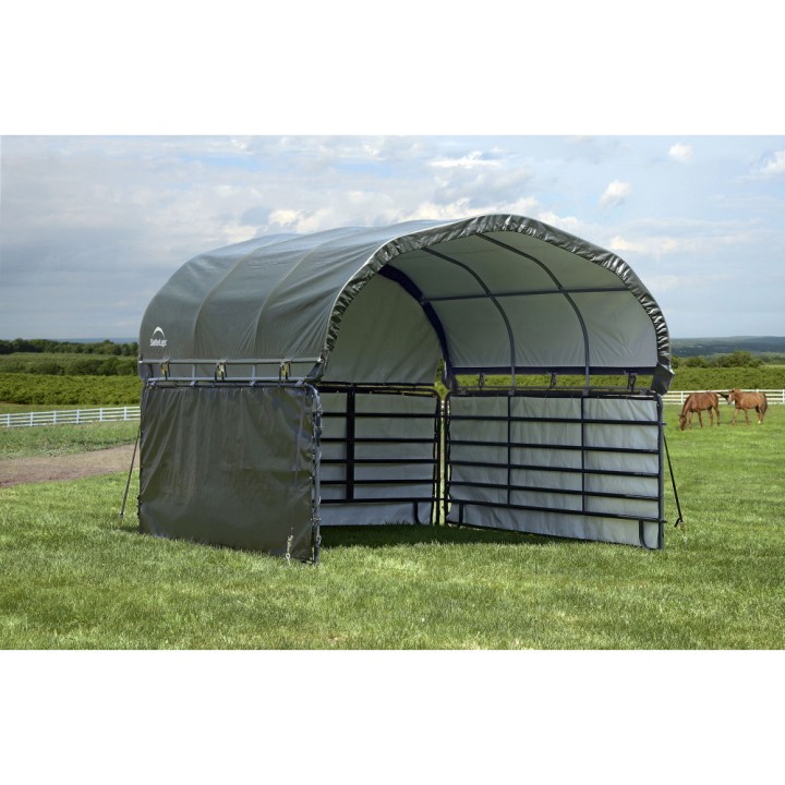 Habillage vert en toile imperméable pour enclos pour chevaux ShelterLogic