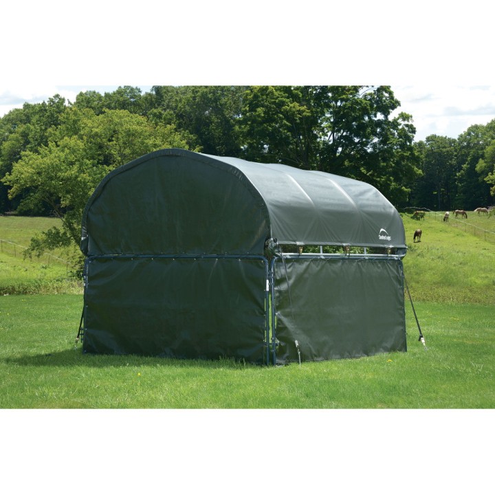 Habillage vert en toile imperméable pour enclos pour chevaux ShelterLogic