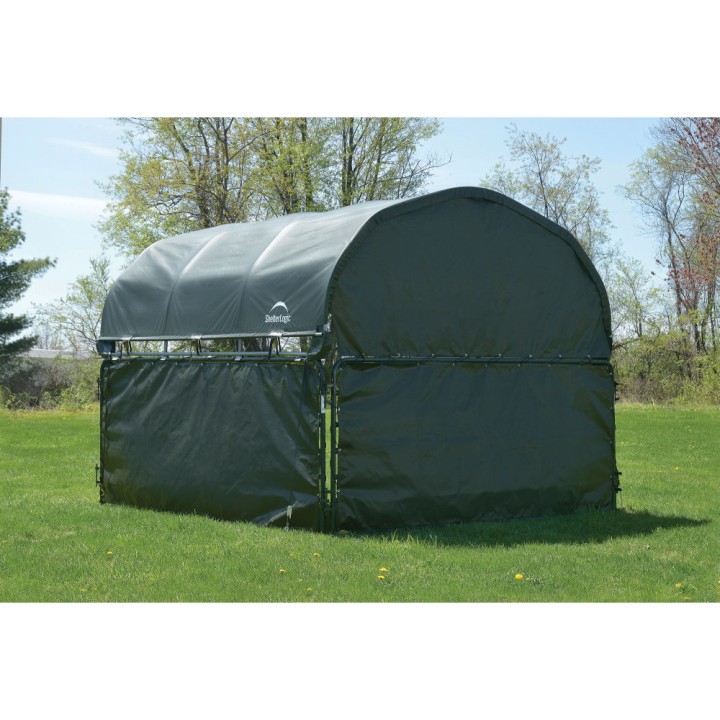 Habillage vert en toile imperméable pour enclos pour chevaux ShelterLogic