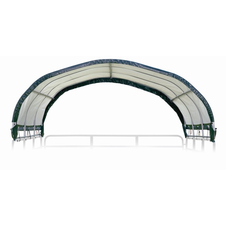 Toit vert en toile imperméable pour enclos pour chevaux ShelterLogic