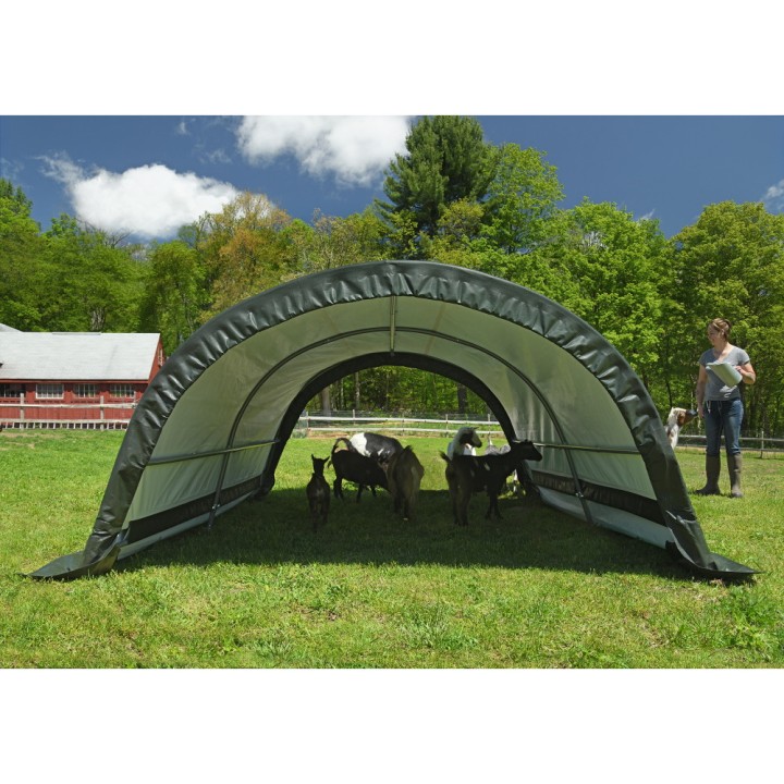 Tente de pâturage verte en toile imperméable 7,8m² Run-In-Shed ShelterLogic