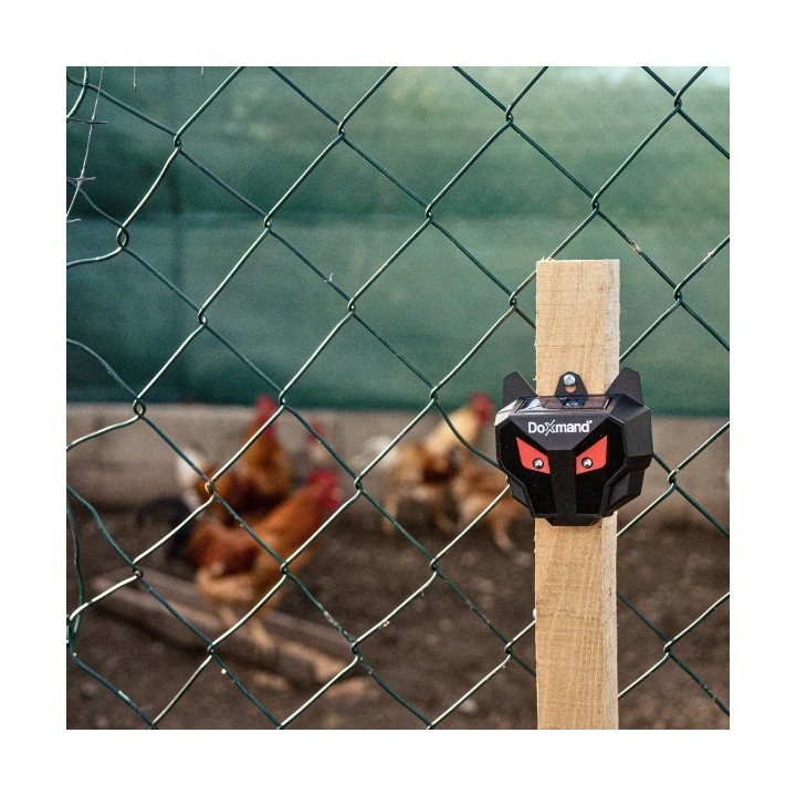 Répulsif solaire pour animaux avec lumières clignotantes LED rouges Doxmand – 2 pièces