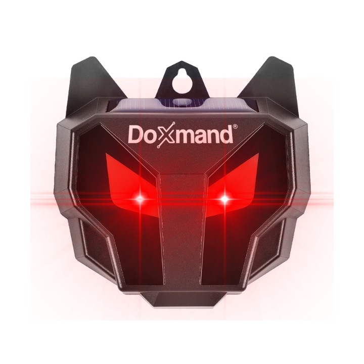 Répulsif solaire pour animaux avec lumières clignotantes LED rouges Doxmand – 2 pièces