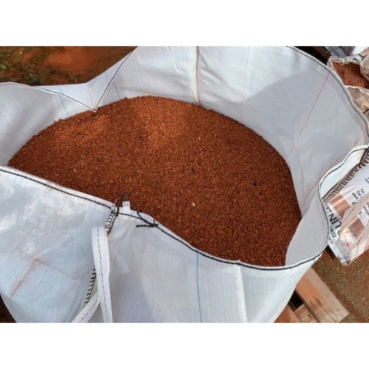 Brique pilée 5/10 mm Lonodis pour paillage et décoration - big bag 1 tonne