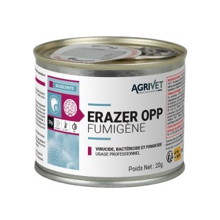 Désinfectant fumigène à mèche Erazer OPP Agrivet - Pot 20 gr.