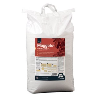 Larvicide Maggots Armosa, en granulés (cyromazine) - Sac 25 kg soit 1000 m²