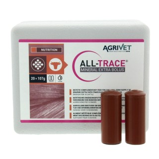 Mineral Extra Bolus Agrivet - Bolus à libération prolongée contenant 6 oligo-éléments et 3 vitamines - 107 gr.