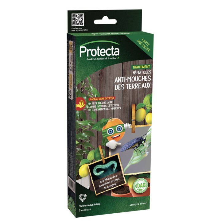 Anti-mouches des terreaux Protecta - 5 milllions de nématodes