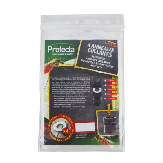 Recharge piège à moustiques larves et adultes Protecta - 4 anneaux collants + 1 offert