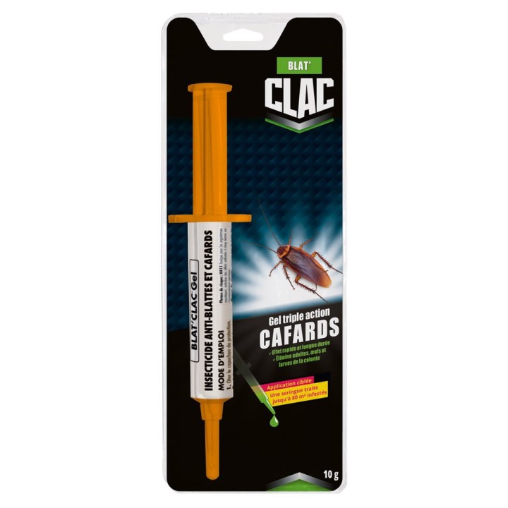 Insecticide cafards Clac, gel triple action - 10 gr.