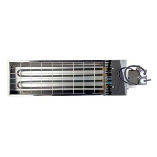 Chauffage radiant standard Inox 1200 W à 1800 W avec thermostat Intertec
