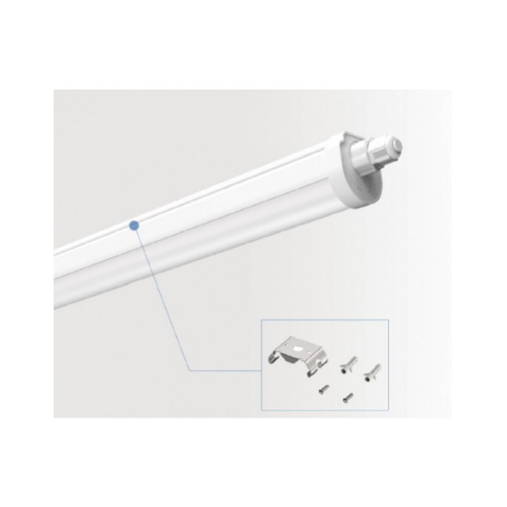 Réglette LED intégrée, 1.2 M, 4800 lm, 5000 K Intertec