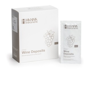 Solution de nettoyage pour électrodes, dépôts de vin Hanna Instruments - 25 sachets de 20 mL