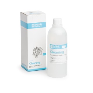 Solution de nettoyage pour électrodes, dépôts de vin (tartre) Hanna Instruments - bouteille 500 mL