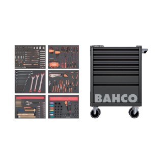 Servante 1472 - 6 tiroirs noirs - 243 outils Bahco
