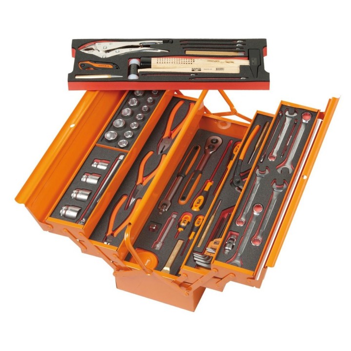 Boite à outils avec 69 outils dans la mousse Bahco