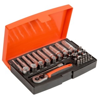 Coffret de douilles longues et standard 1/4" - 37 pièces Bahco