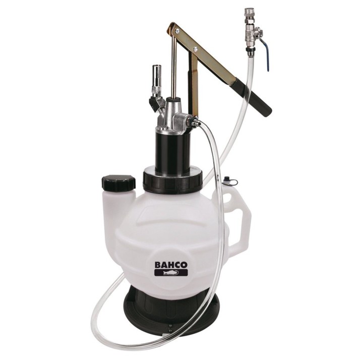 Réservoir Bahco pour remplissage huile transmission + 11 adaptateur