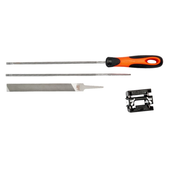 Jeu de 2 limes rondes guide Bahco Ø 4 mm